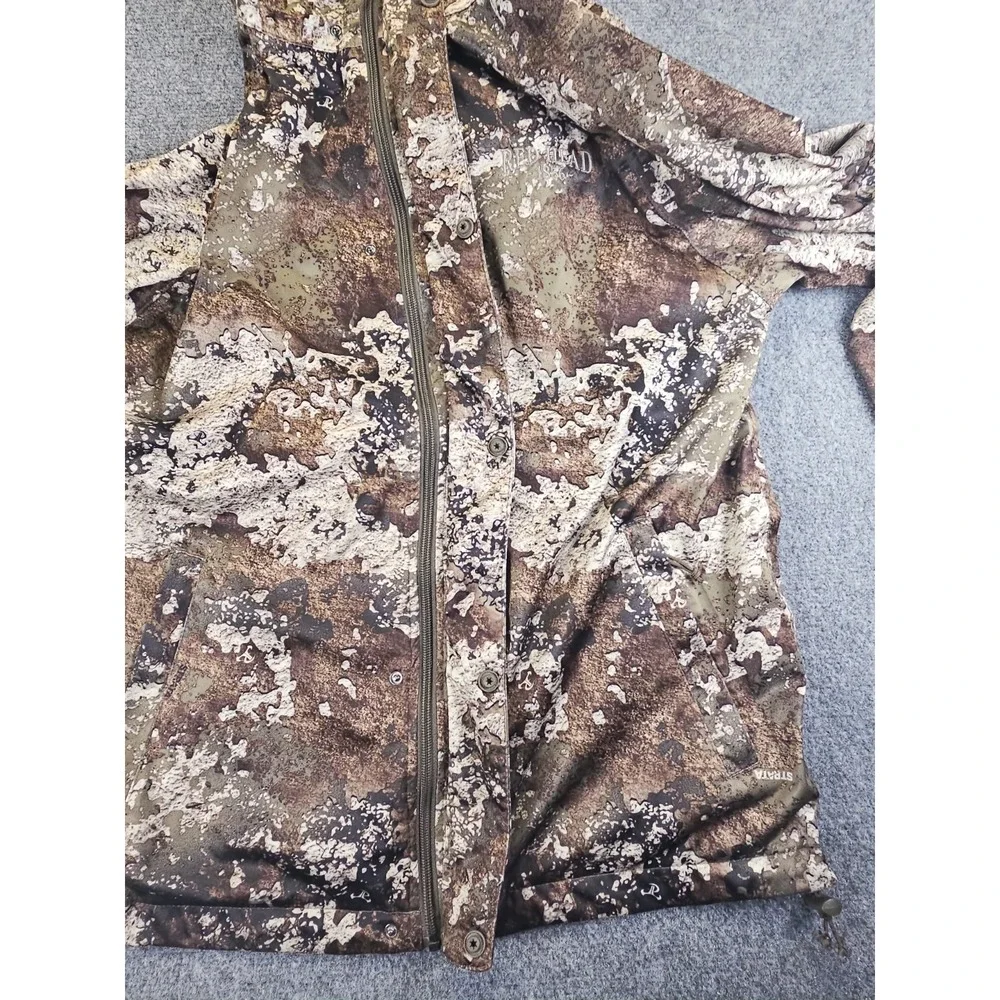 Red Head Bass Pro Mens Medium Bone Dry Strata Camo Hooded Hunting Jacket 1534